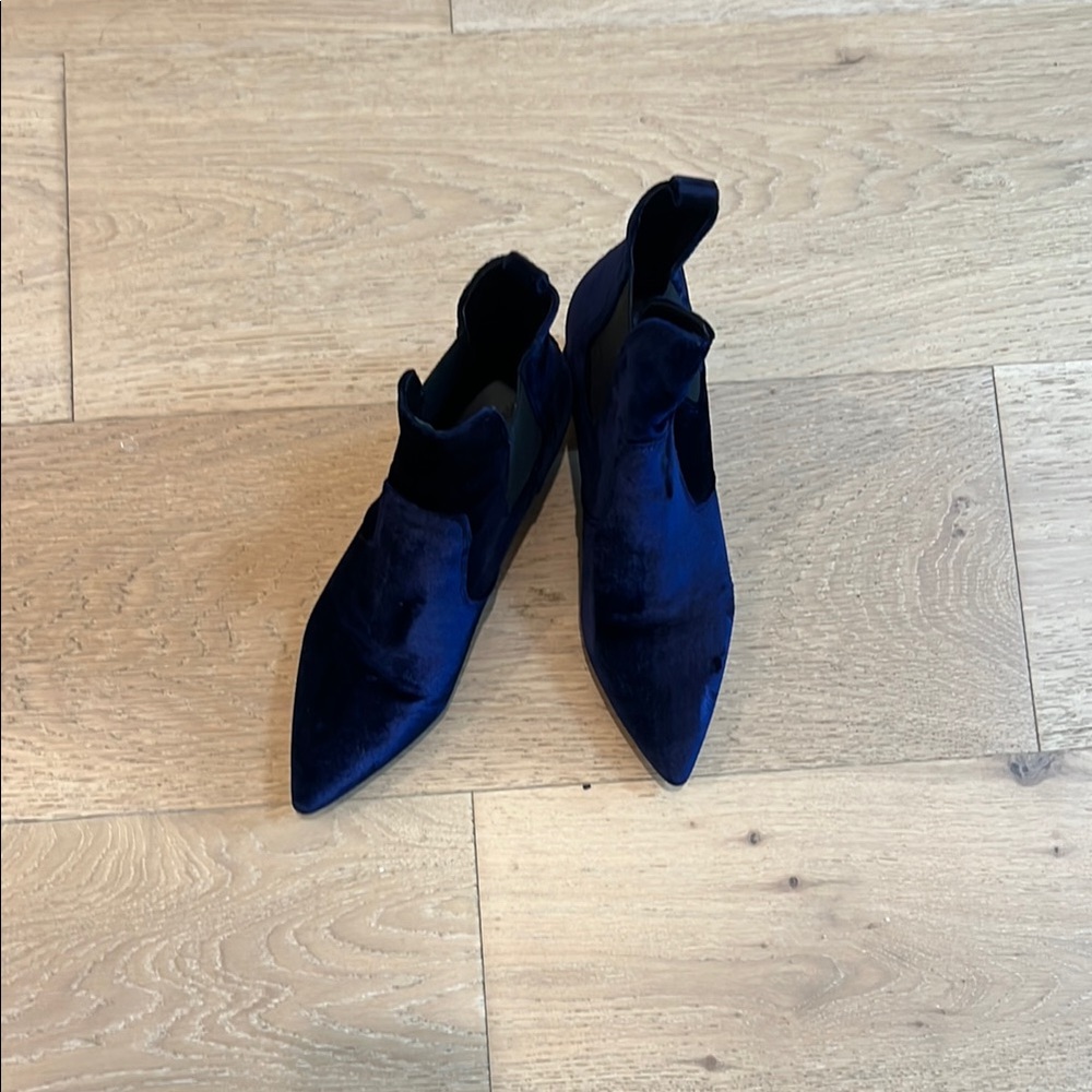 Navy Velvet  Women's Booties